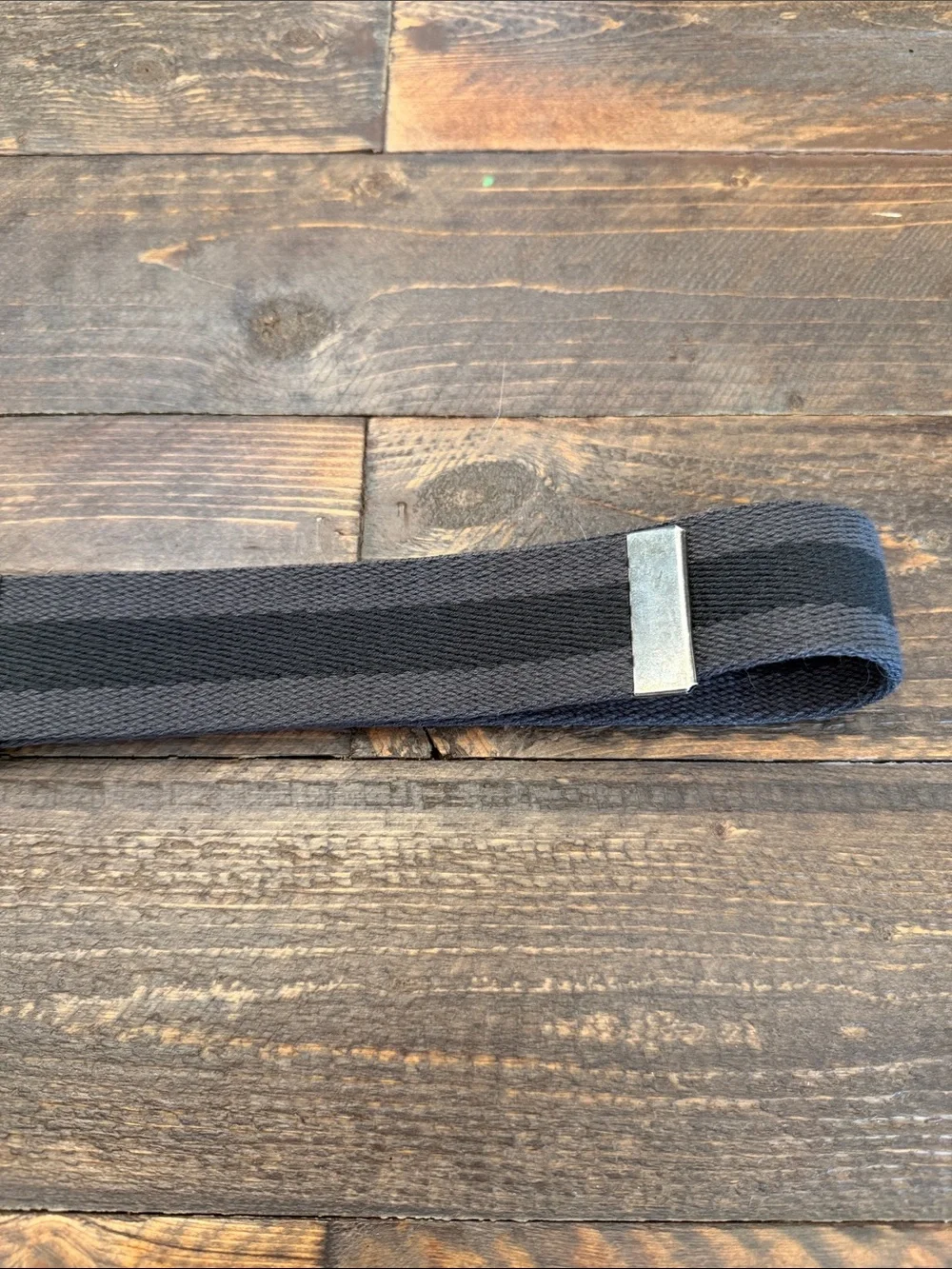 Vintage Ecko Unltd Grey Striped Canvas Web Belt 44